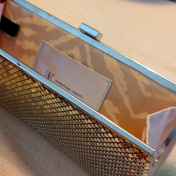 INC International Concepts Handbags - INC Silver Sparkle Clutch
